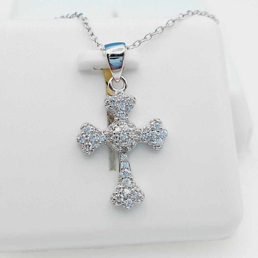 "925 Sterling Silver Cubic Zirconia Necklace, U19254727